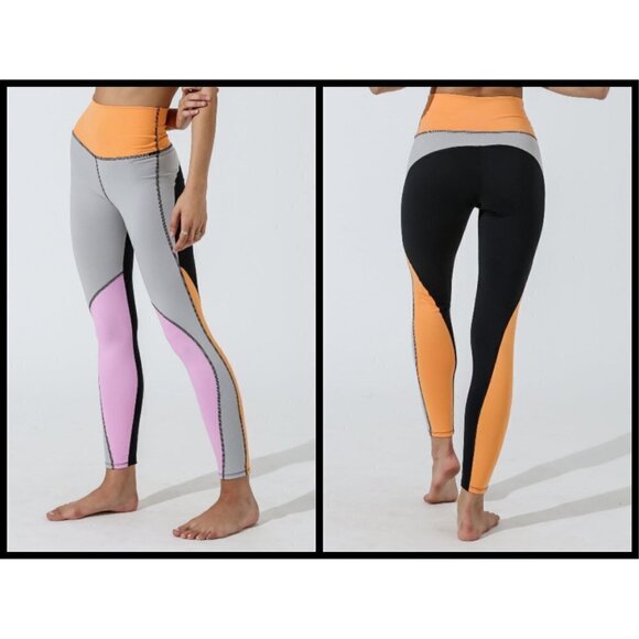 💕ELECTRIC & ROSE💕 Colorblock Set Viva Sports Bra + Nova Legging Large NWT - Picture 4 of 16